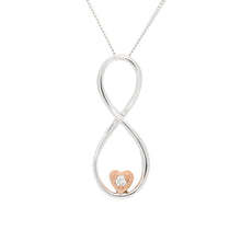 Load image into Gallery viewer, Diamond Infinity Pendant With Heart