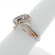 Load image into Gallery viewer, Diamond Two Tone Knotted Ring
