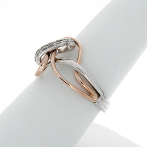 Diamond Two Tone Knotted Ring
