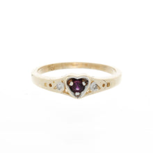 Load image into Gallery viewer, Heart Diamond Birthstone Ring
