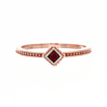 Load image into Gallery viewer, Stackable Square Birthstone Ring
