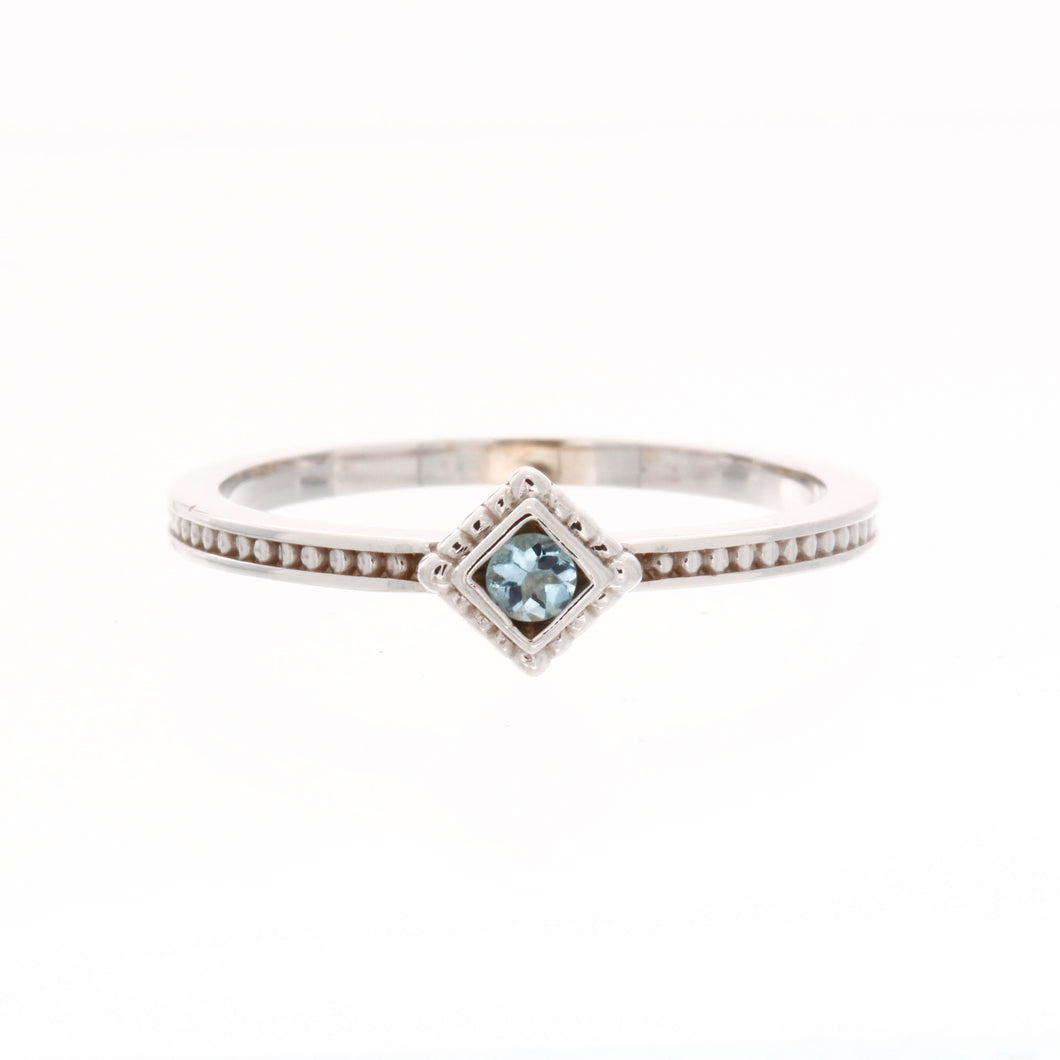 Stackable Square Birthstone Ring