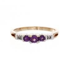 Load image into Gallery viewer, Triple Birthstone Diamond Ring
