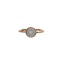 Load image into Gallery viewer, Diamond Two Tone Circle Cluster Ring
