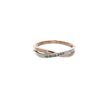 Load image into Gallery viewer, Diamond Two Tone Crossover Ring
