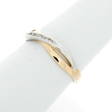 Load image into Gallery viewer, Diamond Two Tone Crossover Ring

