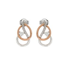 Load image into Gallery viewer, Diamond Two Tone Double Pear Shape Earrings
