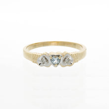 Load image into Gallery viewer, Triple Inversed Heart Diamond Birthstone Ring
